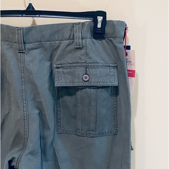 🌟HP🌟NWT Olive Green Dockers Iconic Flat front Straight Leg Cargo Pants 36 x 30 - Picture 6 of 10